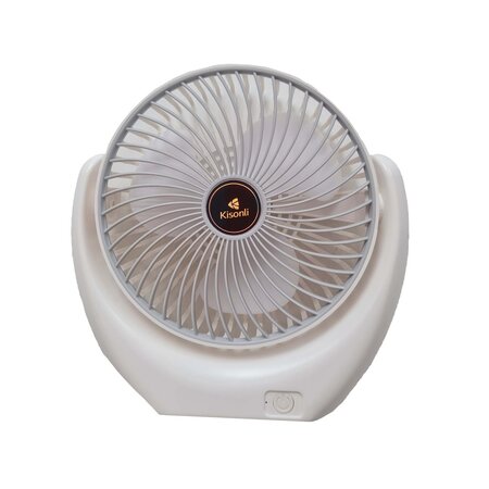 Přenosný ventilátor Kisonli F105, 2000mAh – bílá/šedá
