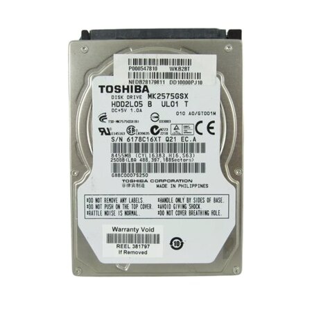 Toshiba 250GB 2,5 SATA HDD