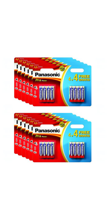 12x Baterie Panasonic PRO POWER AA, LR6, tužková, 1,5V, blistr 8 ks (1 karton)