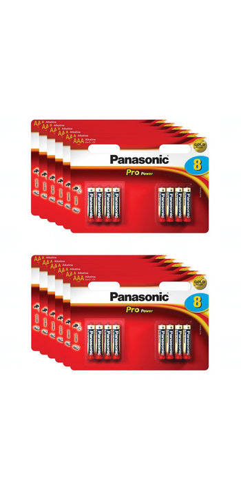 12x Baterie Panasonic PRO POWER AAA, LR03, mikrotužková, 1,5V, blistr 8 ks (1 karton)