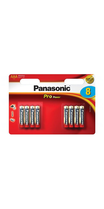 Baterie Panasonic PRO POWER AAA, LR03, mikrotužková, 1,5V, blistr 8 ks