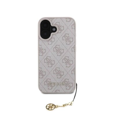 Guess 4G Charm Zadní Kryt pro iPhone 16 Tone on Tone Růžová