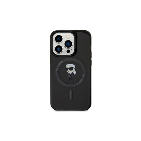 Karl Lagerfeld IML Ikonik MagSafe Zadní Kryt pro iPhone 15 Pro Černá