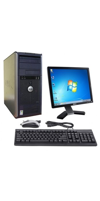 Výhodná PC sestava Dell OptiPlex 380 Tower Intel DualCore 2,6 GHz / 3 GB RAM / 160 GB HDD / DVD-RW / Windows 7 Professional + 19" monitor