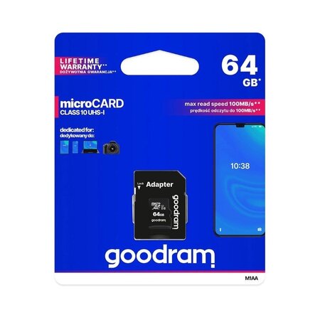 GOODRAM MICROSDXC KARTA 64GB M1AA + Adapter