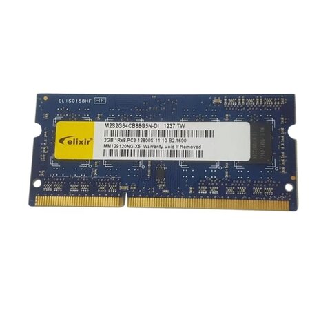 Elixir 2GB DDR3 PC12800 1600MHz SODIMM CL11