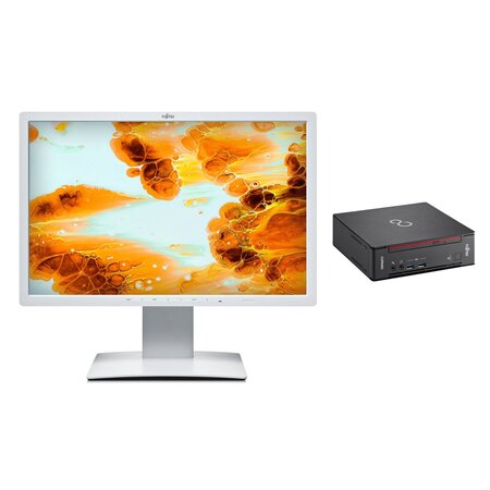 Fujitsu Esprimo Q558 + Fujitsu B24W-7 LED Intel Core i5-8400T 1.70 GHZ / 16 GB / 1 000 GB SSD