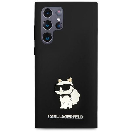 Karl Lagerfeld Liquid Silicone zadní Kryt pro Samsung Galaxy S23 Ultra černá