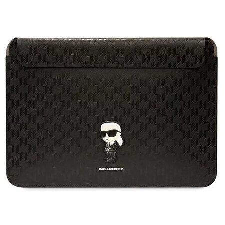 Karl Lagerfeld Saffiano Monogram Ikonik Computer Sleeve 14" Black