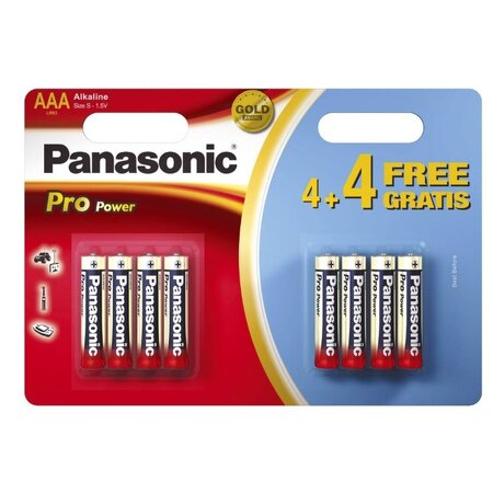 Tužkové baterie AA/LR6 Panasonic Pro Power, 1.5V - 8ks
