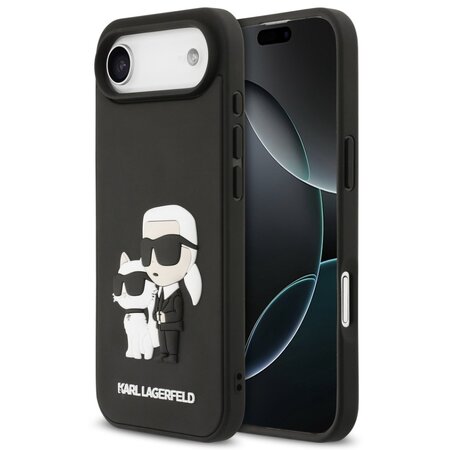 Karl Lagerfeld zadní kryt pro iPhone Air, 3D Rubber K&Ch - černá Karl Lagerfeld zadní kryt pro iPhone Air, 3D Rubber K&Ch - černá