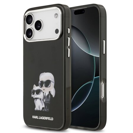 Karl Lagerfeld zadní kryt pro iPhone 17 Pro Max, IML Aquarelle K&Ch, MagSafe - černá