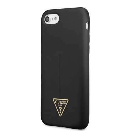 Guess Silicone Line Triangle Zadní Kryt pro iPhone 7/8/SE2020/SE2022 Black