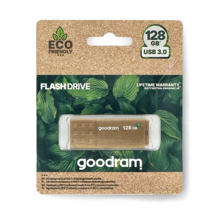 GOODRAM UME3 ECO FRIENDLY USB 3.0 Flash disk 128GB - hnědá