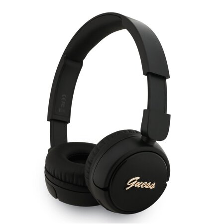 Guess Script Metal Logo Bezdrátová Sluchátka - černá