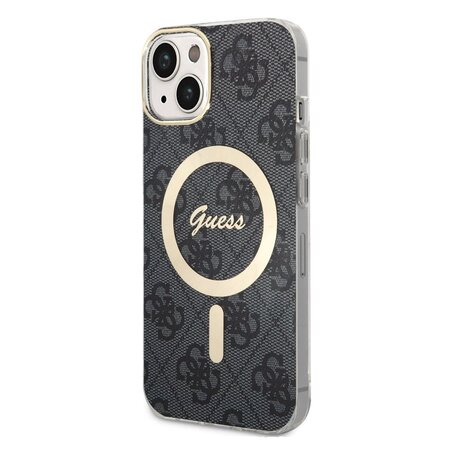 Guess IML 4G MagSafe Zadní Kryt pro iPhone 15 Black