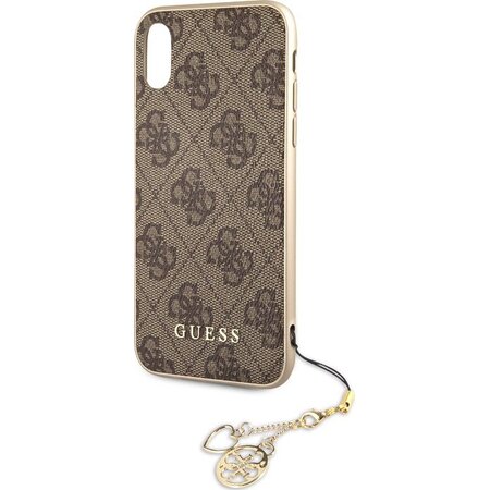 Guess Charms Hard Case 4G Brown pro iPhone XR