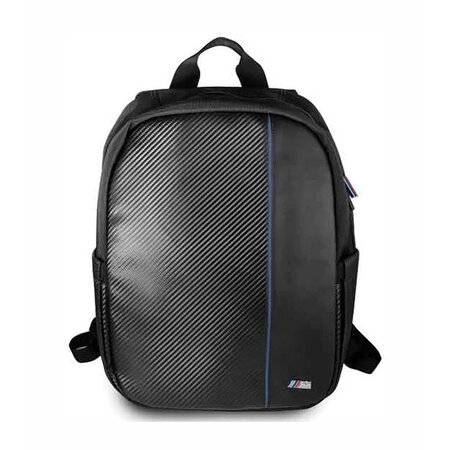 BMW Carbon Navy Stripe Backpack, černá