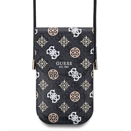 Guess PU 4G Peony Multicolor Taška na Telefon Black