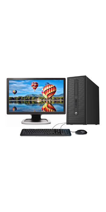 Výkonná PC sestava HP EliteDesk 800 G1 Tower Intel Core i5 / 4 GB RAM / 500 GB HDD / DVD-RW / Windows 10 + 22" monitor !