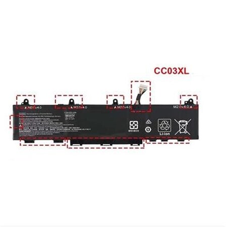 Baterie CC03XL pro HP Elitebook 830 835 840 845 G7, 53Wh, 11.4V, 4500mAh