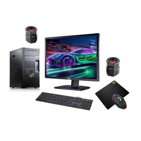 PC sestava Fujitsu Esprimo P758 MT + 24" Dell UltraSharp + příslušenství