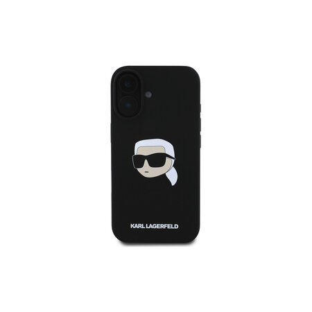 Karl Lagerfeld Liquid Silicone Karl Head MagSafe Zadní Kryt pro iPhone 16 Černá