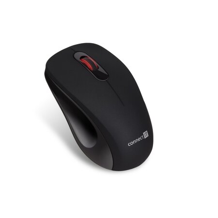 Connect IT MUTE bezdrátová optická tichá myš (+ 1x AA baterie) - černá
