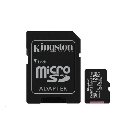 Kingston 128GB MicroSDXC Plus + SD adaptér