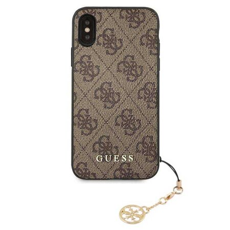 Guess Charms Hard Case 4G Brown pro iPhone X