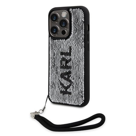 Karl Lagerfeld Sequins Reversible Zadní Kryt pro iPhone 14 Pro Max Black