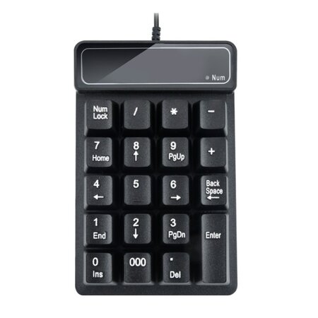 Drátová numerická klávesnice K4, USB, černá
