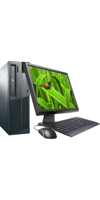 Nejlevnější PC sestava Lenovo ThinkCentre M81 Intel Core i3 - 3,3 GHz / 4 GB RAM / 160 GB HDD / DVD-RW / Windows 10 Professional + 19" monitor