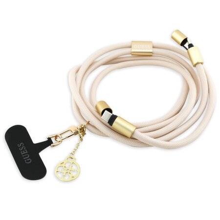 Guess Crossbody popruh 4G Charm s nabíjecím kabelem USB-C/USB-C - béžová Guess Crossbody popruh 4G Charm s nabíjecím kabelem USB-C/USB-C - béžová