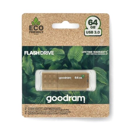 GOODRAM UME3 ECO FRIENDLY USB 3.0 Flash disk 64GB - hnědá