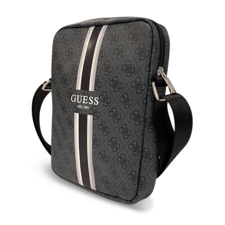 Guess PU 4G Printed Stripes Tablet Bag 10" Black