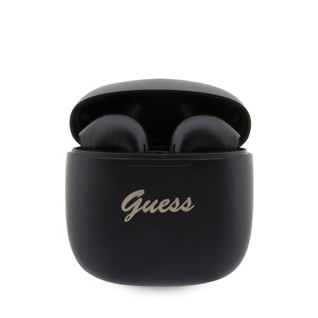 Guess True Wireless Script Logo BT5.3 6H Stereo Earphones Black