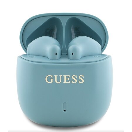 Guess Printed Classic Logo TWS Bezdrátová Sluchátka Turquoise