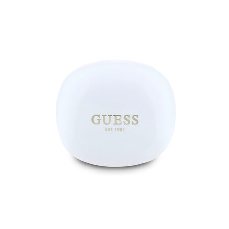 Guess Glossy Classic Logo TWS Bezdrátová Sluchátka Bílá