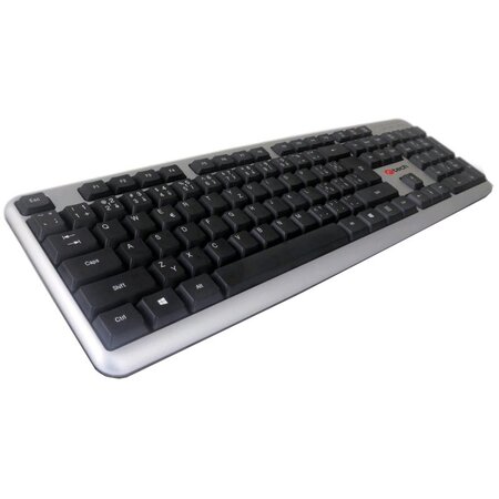 C-TECH klávesnice KB-102 USB slim - stříbrná