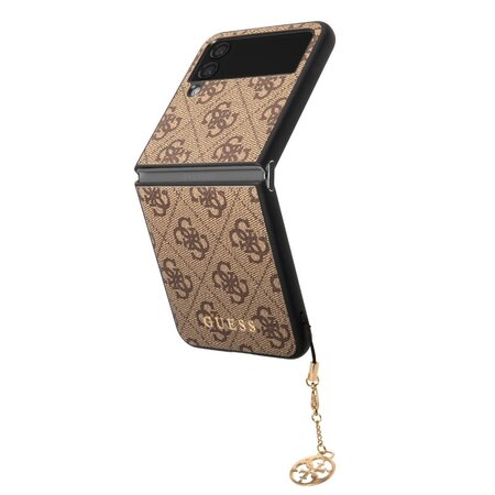 Guess 4G Charms Zadní Kryt pro Samsung Galaxy Z Flip 4 Brown