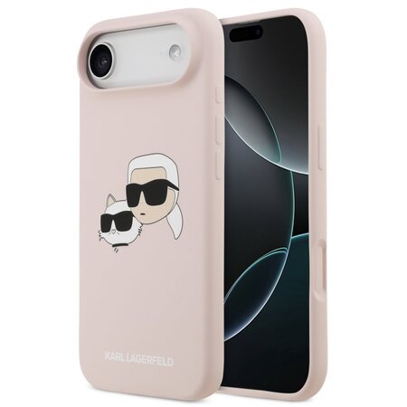Karl Lagerfeld zadní kryt pro iPhone Air, Liquid Silicone Double Heads MagSafe - růžová Karl Lagerfeld zadní kryt pro iPhone Air, Liquid Silicone Double Heads MagSafe - růžová