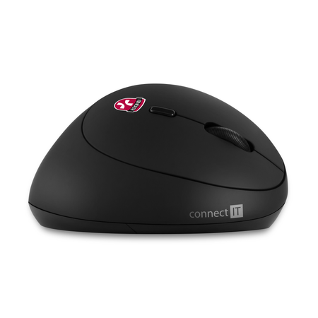 Connect IT For Health ergonomická vertikální bezdrátová myš (+1x AA baterie) - černá