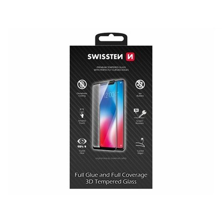 Odolné ochranné sklo Swissten pro Apple iPhone 11 3D - černé