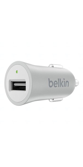BELKIN MIXIT UP USB autonabíječka, 2.4A, stříbrná (bez kabelu)