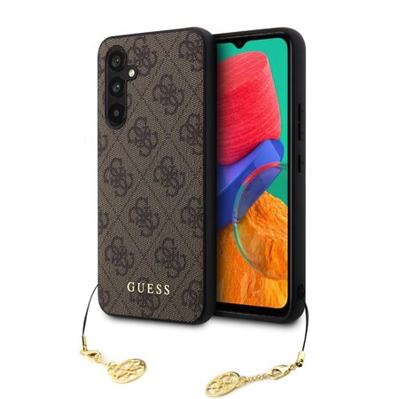 Guess 4G Charms Zadní Kryt pro Samsung Galaxy S23 FE Brown