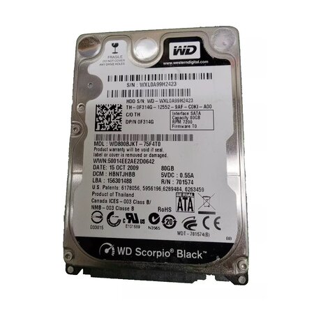 WD Black 80GB 2,5 SATA HDD