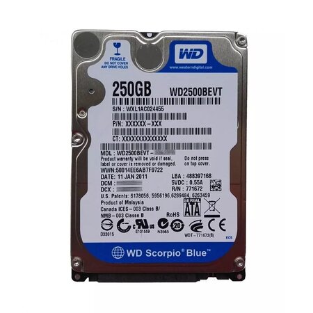 WD Blue 250GB 2,5 SATA HDD