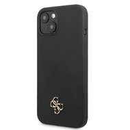 Guess 4G Silicone Metal Logo Zadní Kryt pro iPhone 13 mini Black