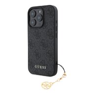 Guess 4G Charm Zadní Kryt pro iPhone 16 Pro Tone on Tone Grey